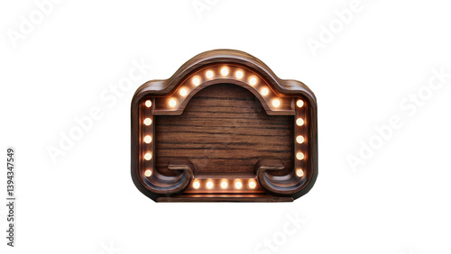 A vintage marquee frame with a retro aesthetic for flashy, theatrical presentations.