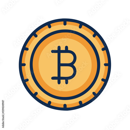  Digital Bitcoin Cryptocurrency Icon