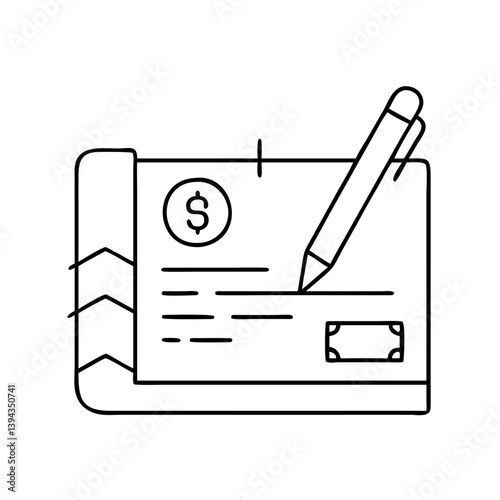 checkbook icon, checkbook vector illustration-simple illustration of checkbook, perfect for checkbook logos and icons