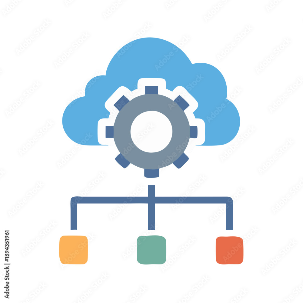 Innovative Cloud Management Design Icon Innovative Cloud Management Design Icon
