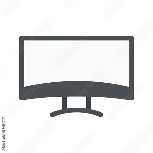  Curved Monitor Technology Icon