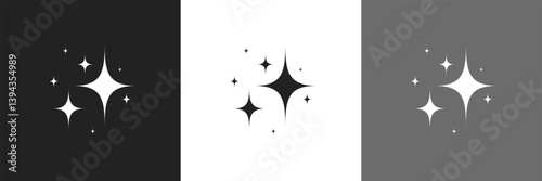 Set of blinking stars, sparks and sparkles. Shining twinkle sunburst shapes collection. Magic light flare pack for design template, poster, banner, brochure, leaflet. Vector glint glitter illustration