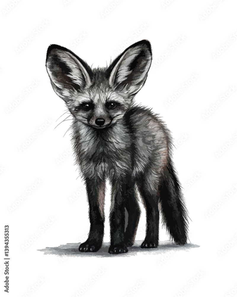 Obraz premium clipart bat-eared-fox