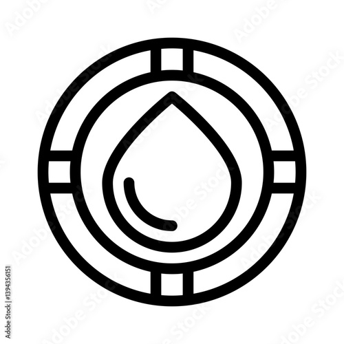 water drop line icon