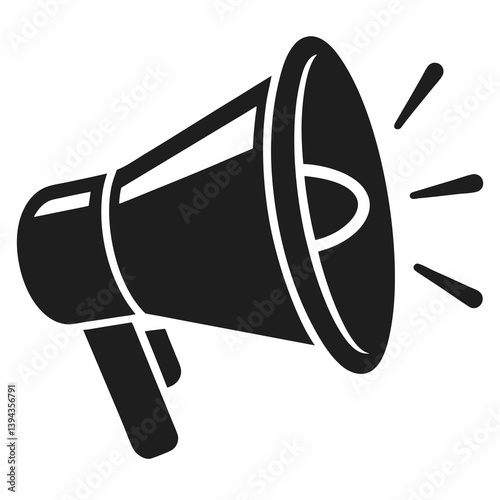 megaphone on white background