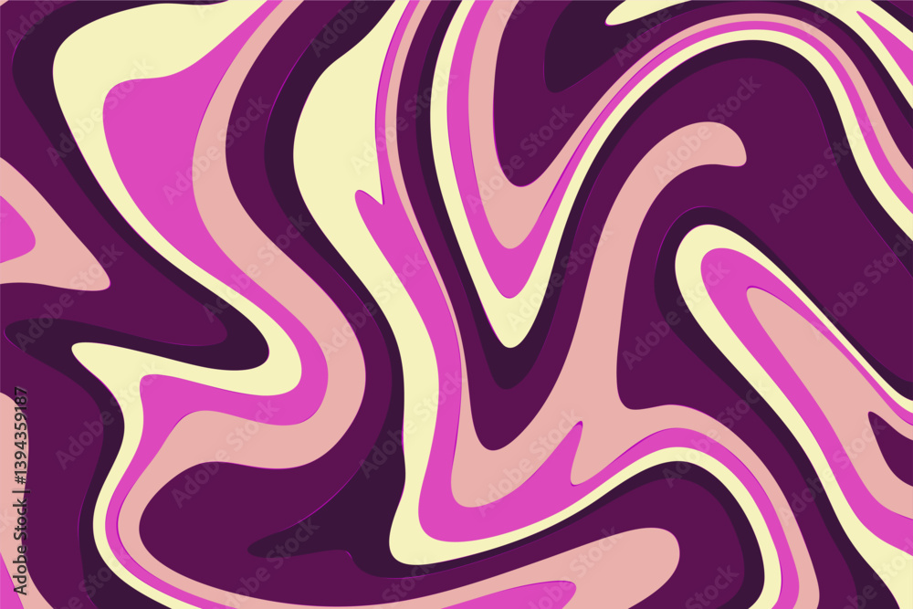 Vector Abstract Wavy Pink And... Vector Abstract Wavy Pink And...