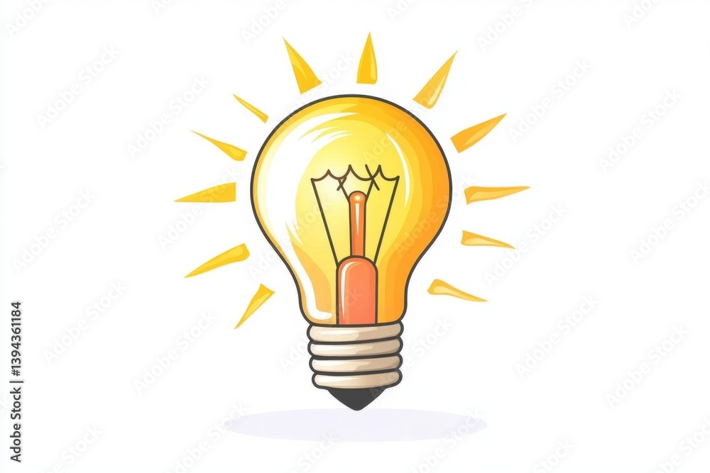Illuminating Idea: A Radiant Symbol of Inspiration Illuminating Idea: A Radiant Symbol of Inspiration