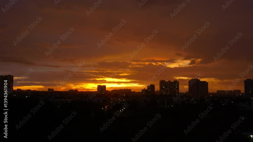 Bangalore Cityscape at Dusk with Vibrant Skyline and Lights. Bangalore Cityscape at Dusk with Vibrant Skyline and Lights.