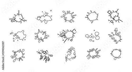 Spray painted texture. Paint splatter dots, graffiti drips and sprayed paints. Street art print, vandalism paint circle splat spot grungy silhouette. Isolated vector symbols set