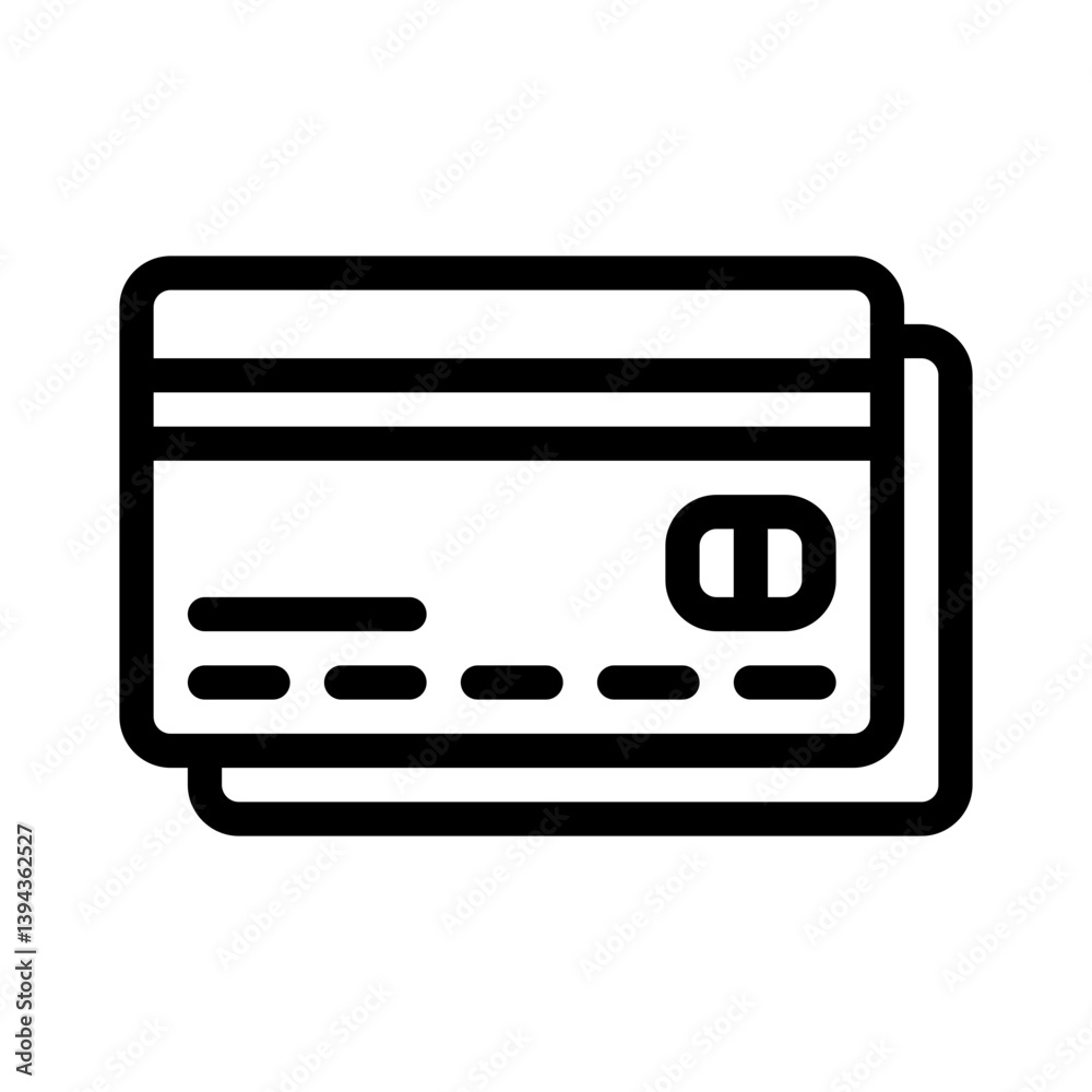 credit card line icon credit card line icon