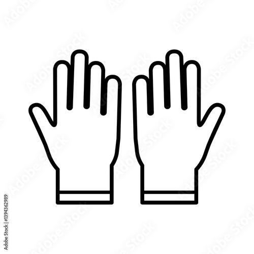 Gloves line icon. Vector illustration design