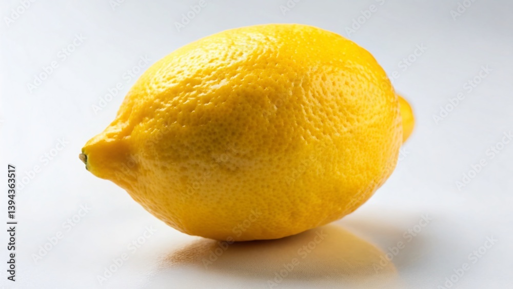 Freshly Picked Lemon Vibrant Yellow Citrus Fruit Against a Pristine White Background for Culinary Inspiration Freshly Picked Lemon Vibrant Yellow Citrus Fruit Against a Pristine White Background for Culinary Inspiration