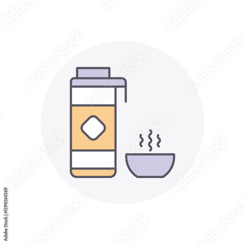 Thermos vector icon stock illustration