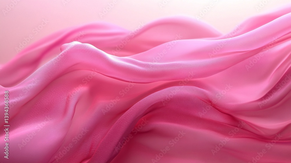 Fototapeta premium Pink Fabric Drape Abstract Texture Background