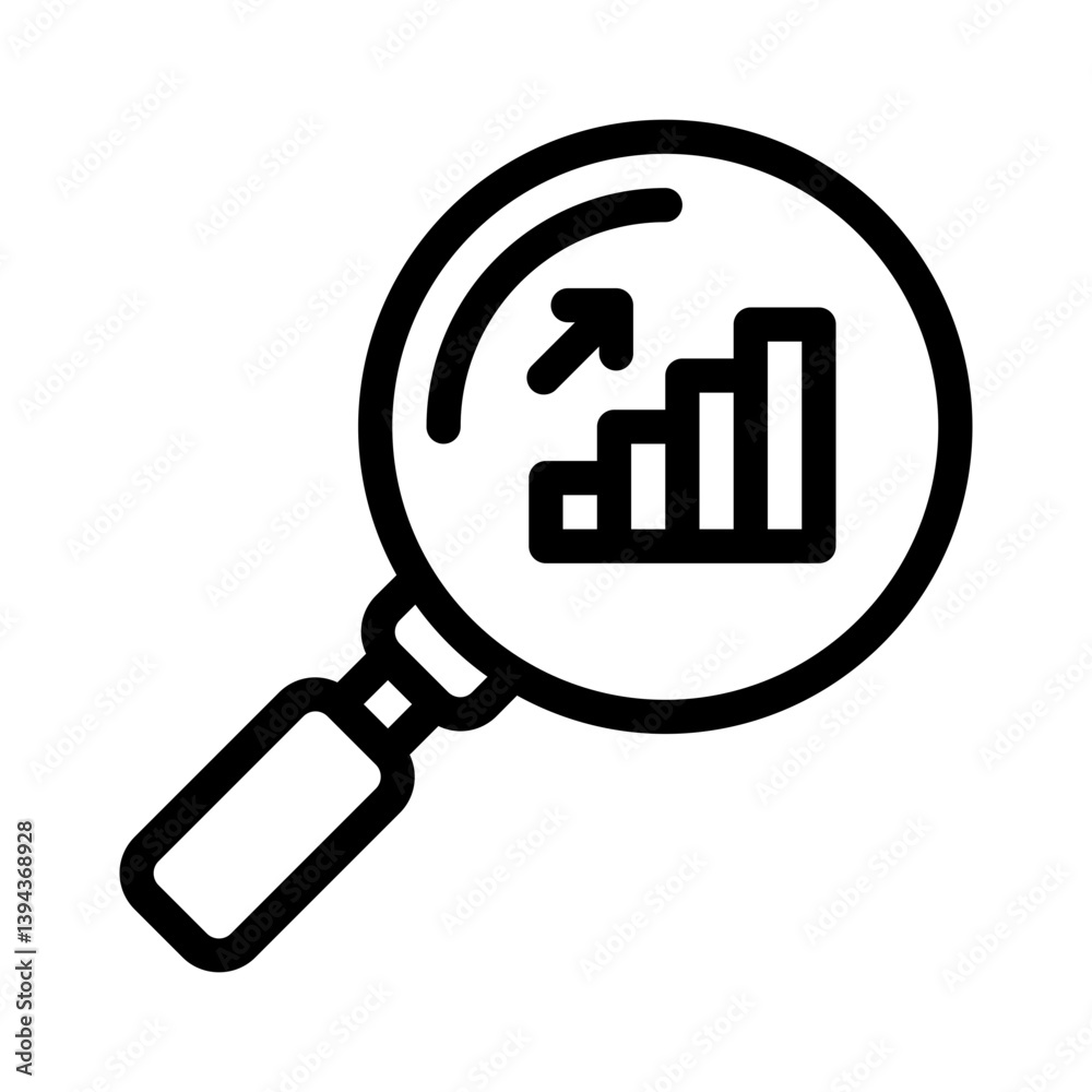 magnifying glass line icon