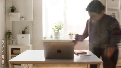 Time-lapse of a productive morning routine featuring task organization, email checking, and focused desk work, perfect for business motivation, hustle culture, and productivity themes

