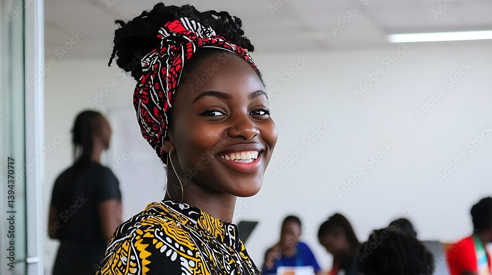 A young woman with a smile looking towards the camera