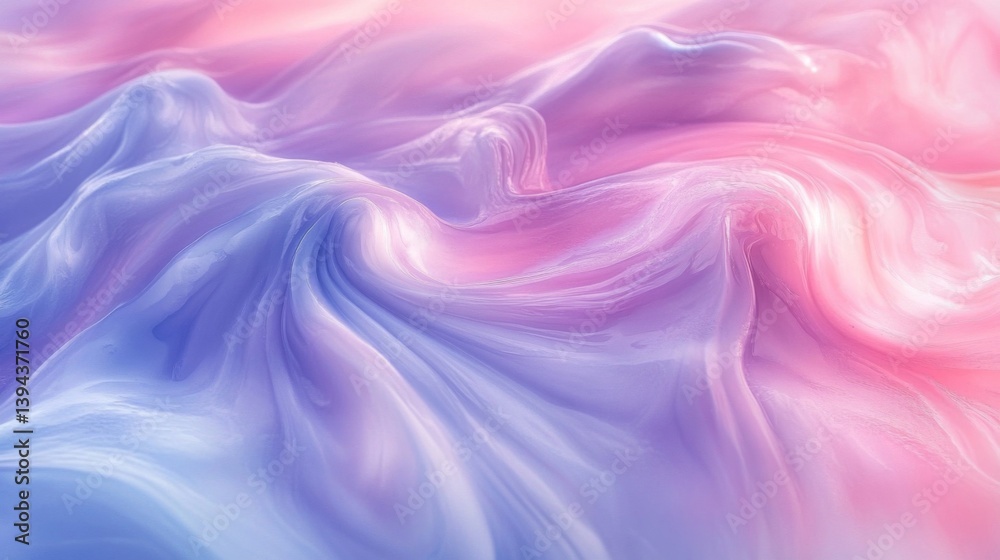 Obraz premium Abstract Pastel Fabric Texture Background: Pink, Blue, and Purple Swirls