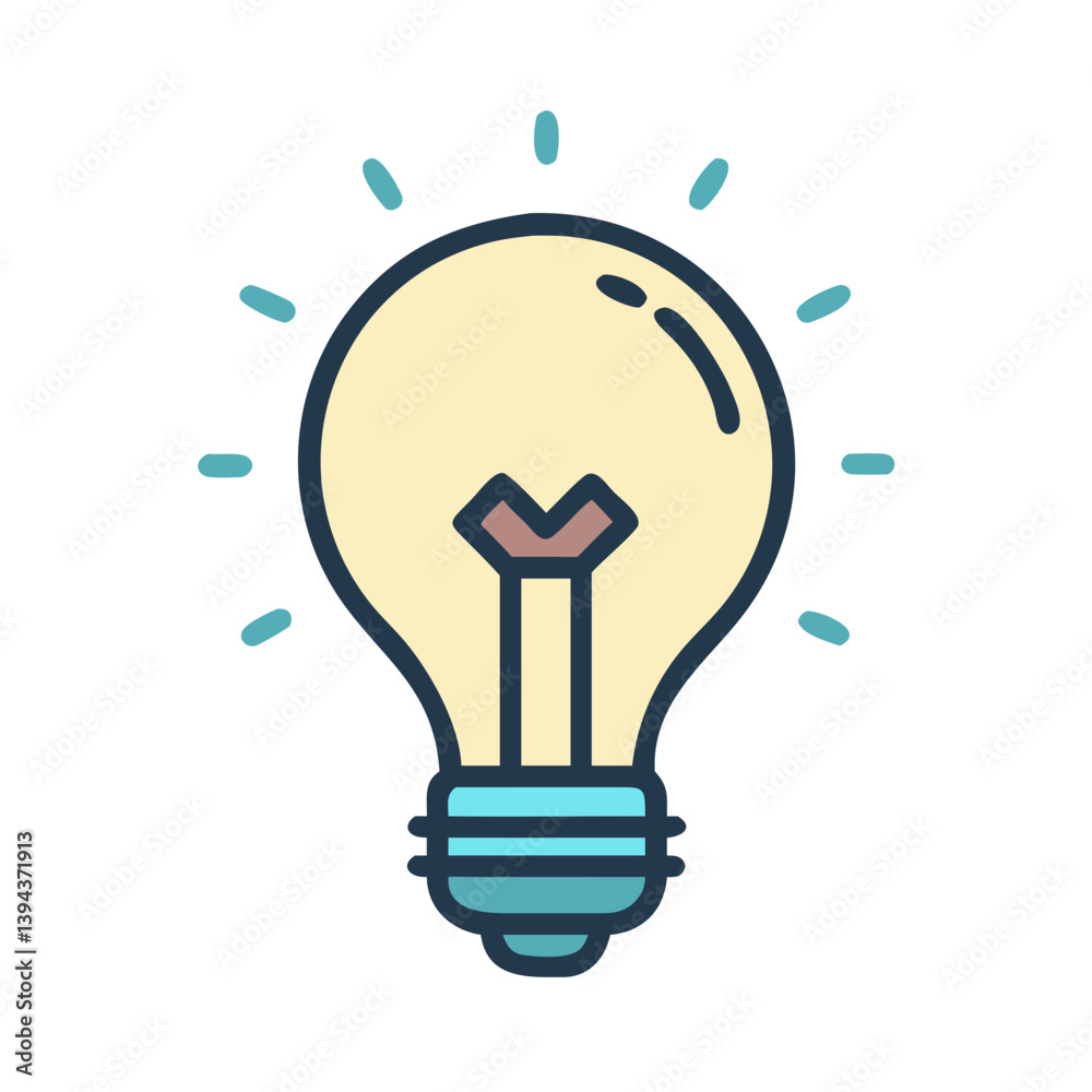 Creative Light Bulb Icon Representation Creative Light Bulb Icon Representation