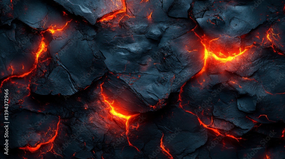 Glowing Lava Rock Texture Background Glowing Lava Rock Texture Background