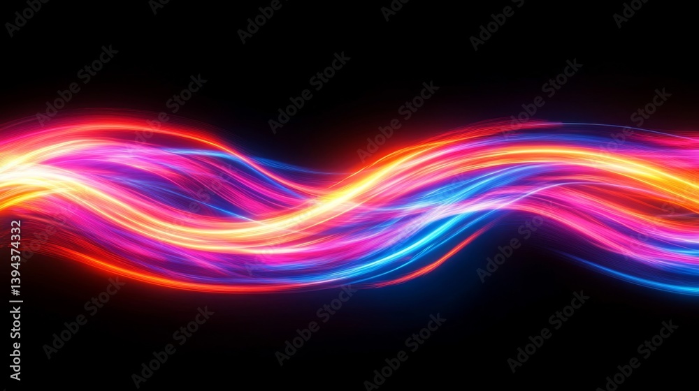 Naklejka premium Abstract Glowing Wave of Light and Energy