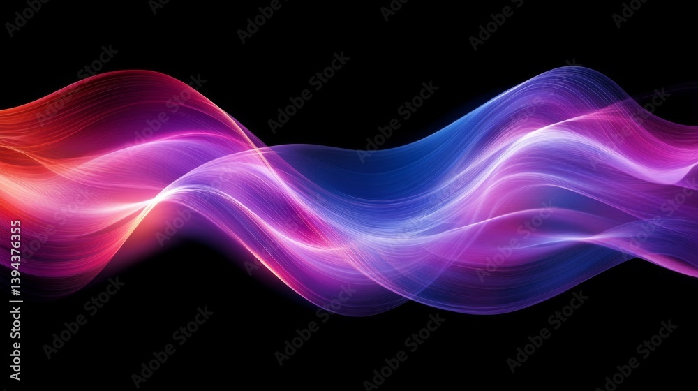 Abstract Glowing Wave in Red Blue Pink Purple Abstract Glowing Wave in Red Blue Pink Purple