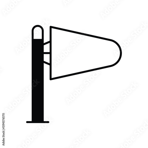 Windsock  vector icon stock illustration