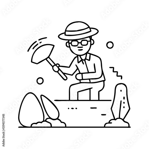 archaeologist icon, archaeologist vector illustration-simple illustration of archaeologist, perfect for archaeologist logos and icons