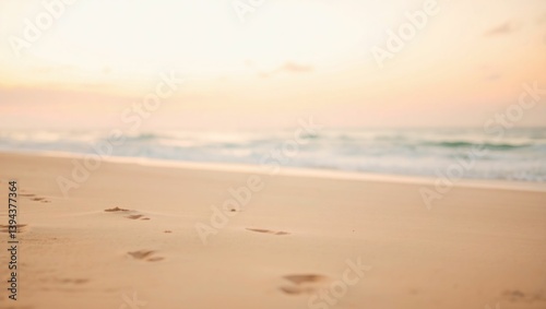 footprints on the beach