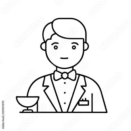 butler icon, butler vector illustration-simple illustration of butler, perfect for butler logos and icons