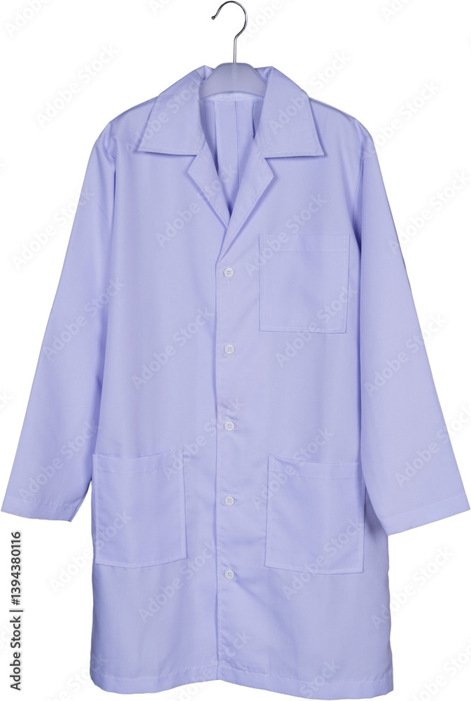 White Laboratory Coat Mockup Hanging on Hanger isolated transparent White Laboratory Coat Mockup Hanging on Hanger isolated transparent