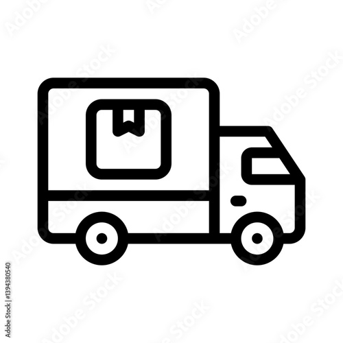 delivery truck line icon