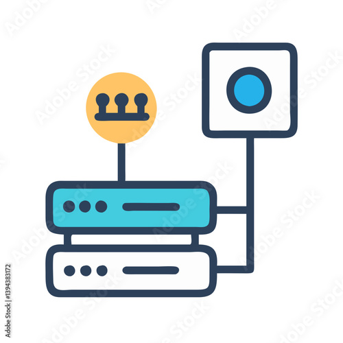  Comprehensive Proxy Server Hardware Icon for Technology