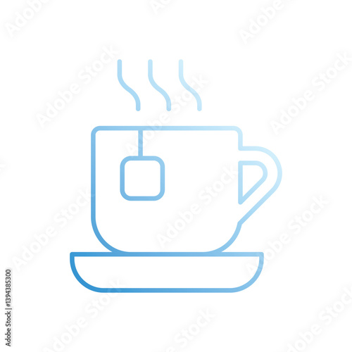 Hot tea vector icon stock illustration