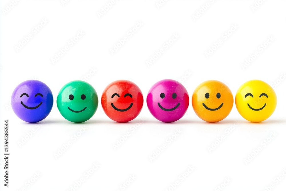 Colorful Happy Faces - A Celebration of Joyful Emotions Colorful Happy Faces - A Celebration of Joyful Emotions