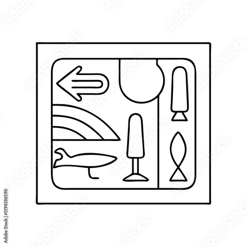 hieroglyphs icon, hieroglyphs vector illustration-simple illustration of hieroglyphs, perfect for hieroglyphs logos and icons