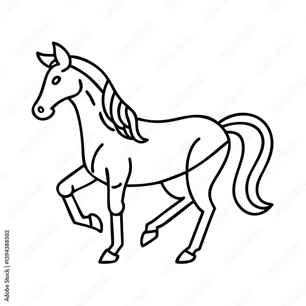 Obraz premium horse icon, horse vector illustration-simple illustration of horse, perfect for horse logos and icons