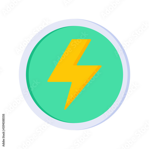 Energy Flat Icon Vector Illustration.
