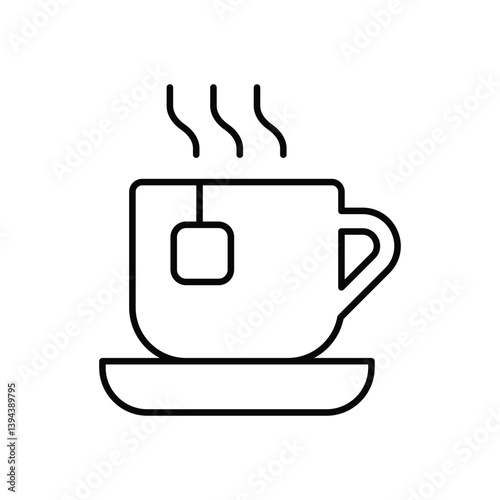 Hot tea vector icon stock illustration