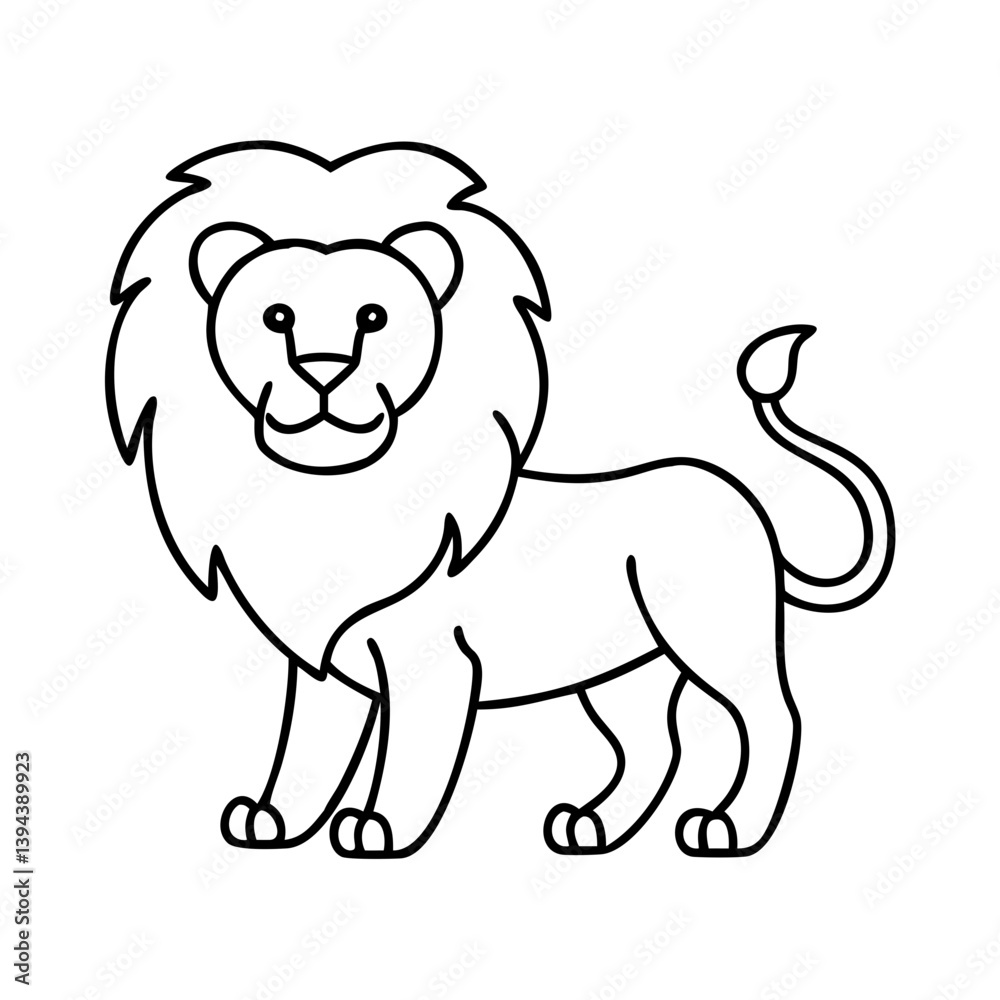 Obraz premium lion icon, lion vector illustration-simple illustration of lion, perfect for lion logos and icons