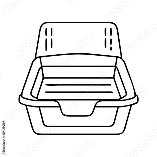 litter box icon, litter box vector illustration-simple illustration of litter box, perfect for litter box logos and icons