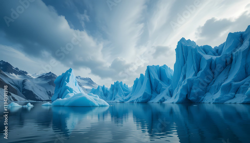 Wallpaper Mural Pixelated Iceberg Landscape Under Dramatic Sky Torontodigital.ca