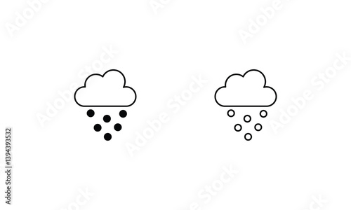 winter weather icons set vector stock illustration