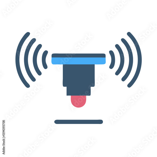  Stylish Ultrasonic Sensor Icon Design