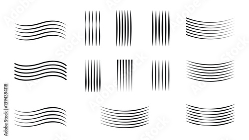 Multiple Lines Design Pattern - Doodles Line Designs