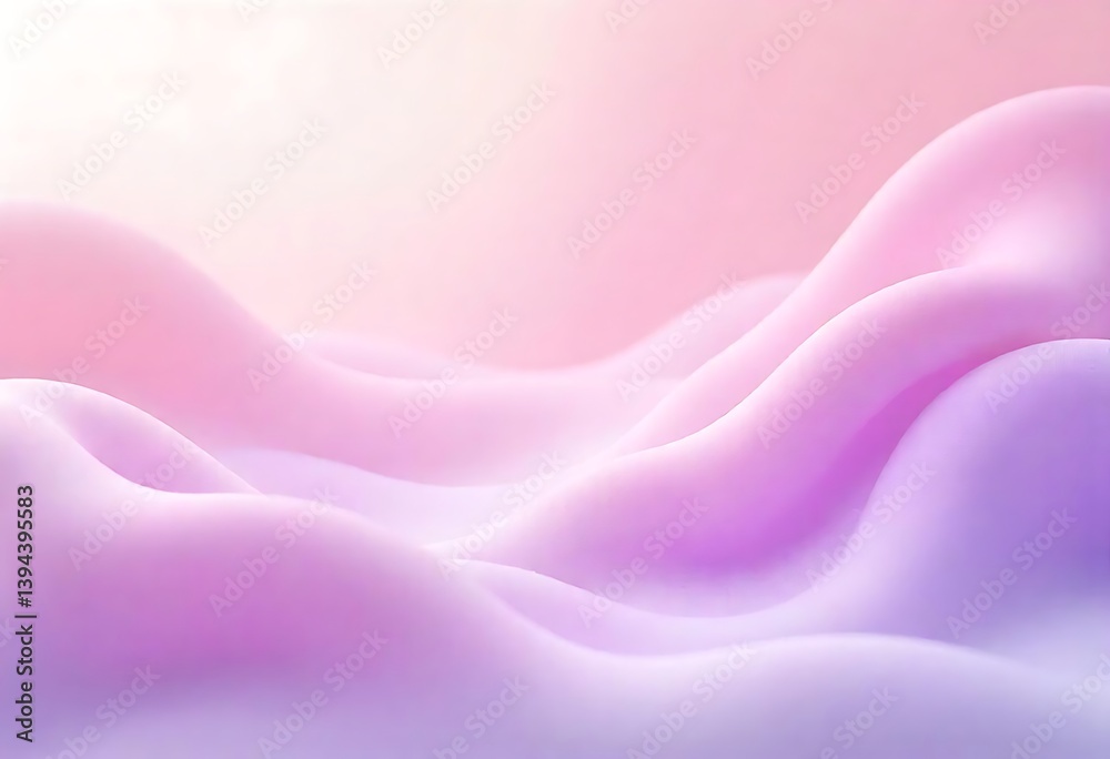 Fototapeta premium Generative AI Soft Pastel Gradient Waves Abstract Background