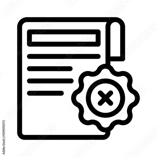 denied line icon
