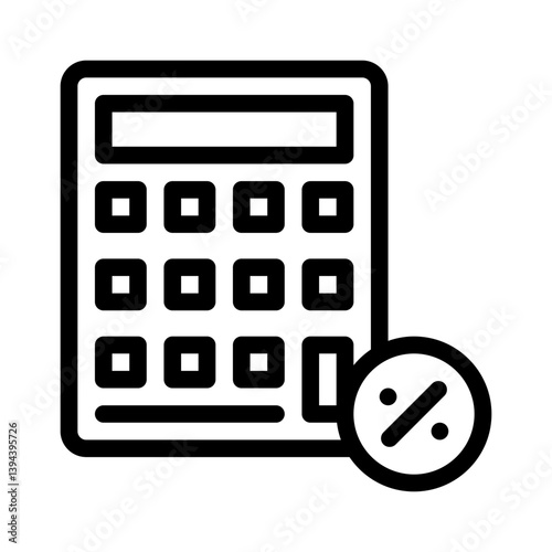 loan calculator line icon