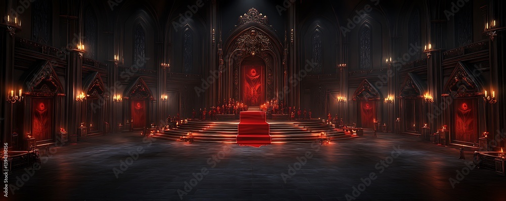 A dark and ominous throne room awaits its royal presence