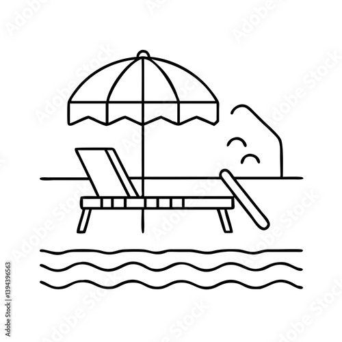 poolside icon, poolside vector illustration-simple illustration of poolside, perfect for poolside logos and icons